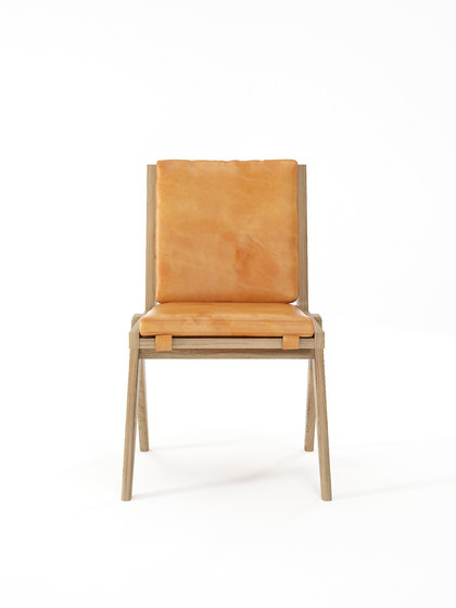 Tribute CHAIR with LEATHER Tan Cognac | Chaises | Karpenter