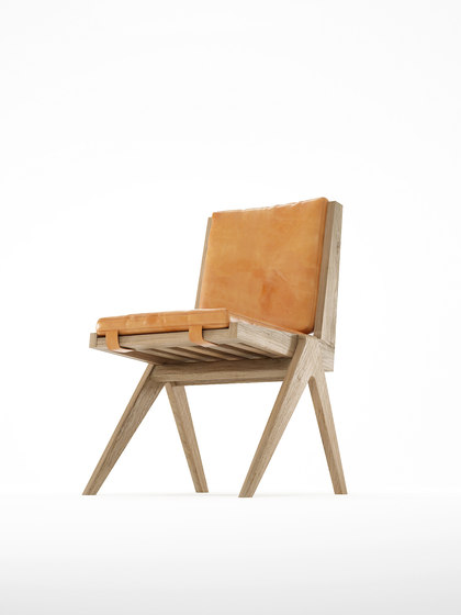 Tribute CHAIR with LEATHER Tan Cognac | Sillas | Karpenter
