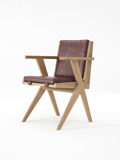 Tribute ARMCHAIR with LEATHER Dark Brownie | Chaises | Karpenter