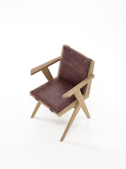 Tribute ARMCHAIR with LEATHER Dark Brownie | Chairs | Karpenter