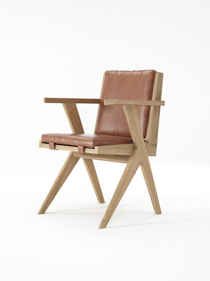 Tribute ARMCHAIR with LEATHER Vintage Brown | Stühle | Karpenter