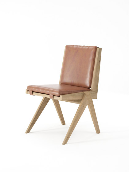 Tribute CHAIR with LEATHER Vintage Brown | Chairs | Karpenter
