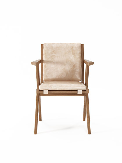 Tribute ARMCHAIR with LEATHER Aged-Cream | Sedie | Karpenter