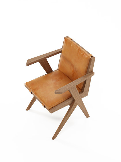 Tribute ARMCHAIR with LEATHER Tan Cognac | Sillas | Karpenter