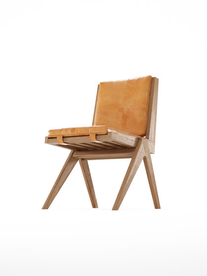 Tribute CHAIR with LEATHER Tan Cognac | Chairs | Karpenter