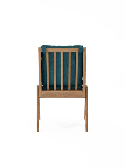 Tribute CHAIR with LEATHER Deep Blue | Sillas | Karpenter