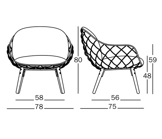 Piña Low Chair | Fauteuils | Magis