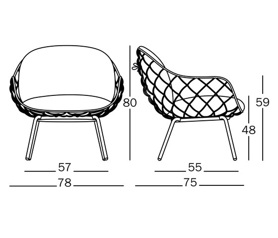 Piña Low Chair | Sessel | Magis