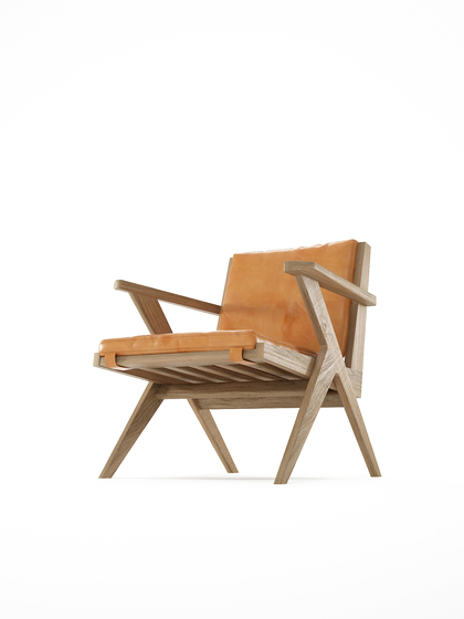 Tribute EASY CHAIR with LEATHER Tan Cognac | Sessel | Karpenter