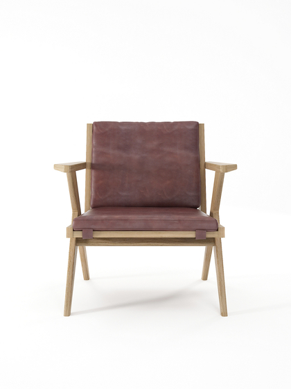 Tribute EASY CHAIR with LEATHER Dark Brownie | Sessel | Karpenter