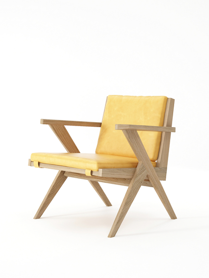 Tribute EASY CHAIR with LEATHER Mustard | Sillones | Karpenter