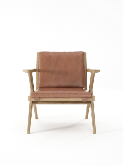 Tribute EASY CHAIR with LEATHER Vintage Brown | Sillones | Karpenter