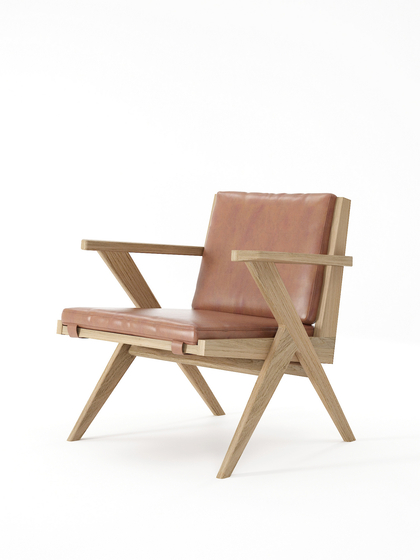 Tribute EASY CHAIR with LEATHER Vintage Brown | Sillones | Karpenter
