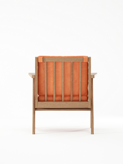 Tribute EASY CHAIR with LEATHER Tangerine | Sillones | Karpenter