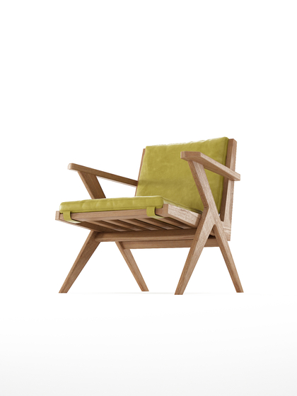 Tribute EASY CHAIR with LEATHER Olive Green | Sillones | Karpenter