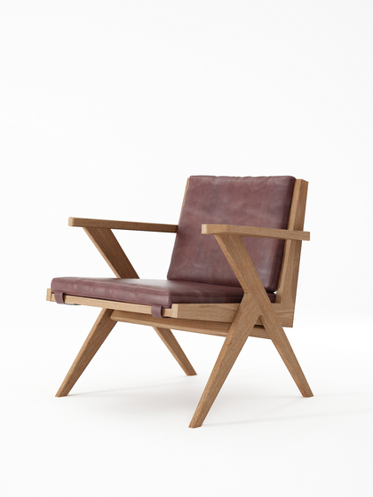 Tribute EASY CHAIR with LEATHER Dark Brownie | Sessel | Karpenter