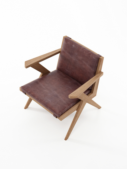 Tribute EASY CHAIR with LEATHER Dark Brownie | Fauteuils | Karpenter