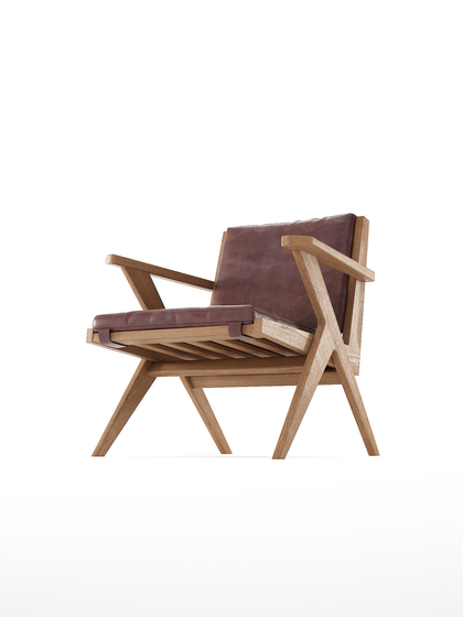 Tribute EASY CHAIR with LEATHER Dark Brownie | Poltrone | Karpenter