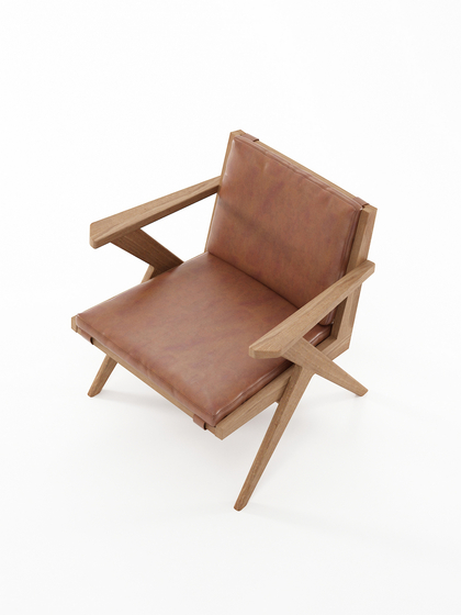 Tribute EASY CHAIR with LEATHER Vintage Brown | Fauteuils | Karpenter