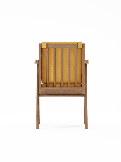 Tribute ARMCHAIR with LEATHER Mustard | Sillas | Karpenter