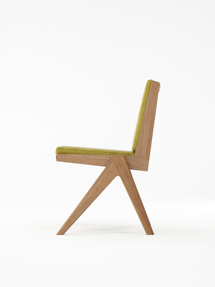 Tribute CHAIR with LEATHER Olive Green | Chairs | Karpenter