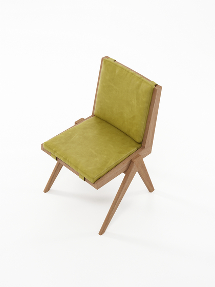 Tribute CHAIR with LEATHER Olive Green | Sedie | Karpenter