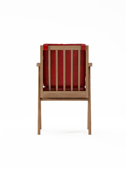 Tribute ARMCHAIR with LEATHER Vintage Red | Chairs | Karpenter