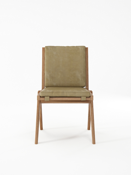 Tribute CHAIR with LEATHER Safari Grey | Chaises | Karpenter