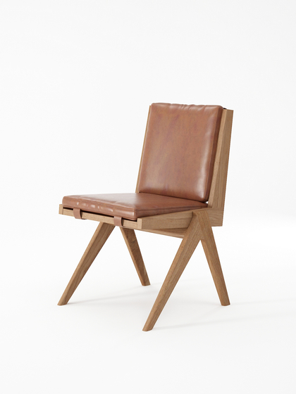 Tribute CHAIR with LEATHER Vintage Brown | Sillas | Karpenter