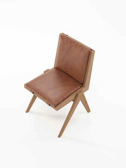 Tribute CHAIR with LEATHER Vintage Brown | Chaises | Karpenter
