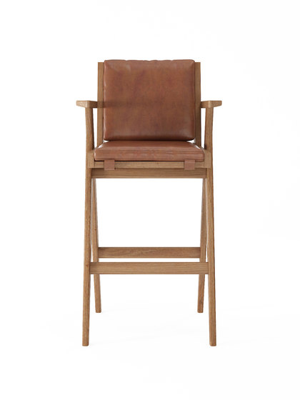 Tribute BARSTOOL with LEATHER Vintage Brown | Bar stools | Karpenter