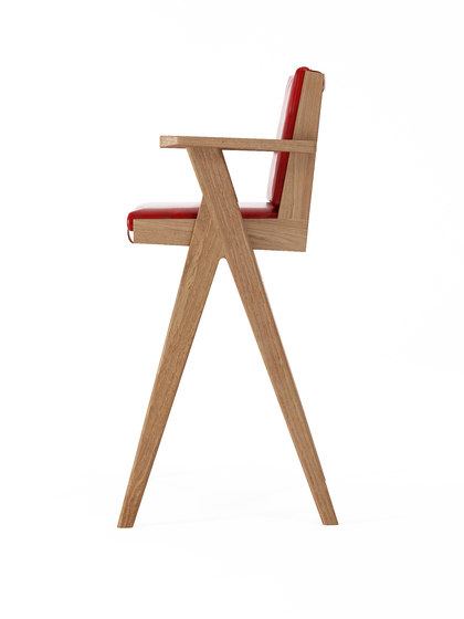 Tribute BARSTOOL with LEATHER Vintage Red | Bar stools | Karpenter