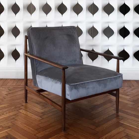 Gaia grey velvet armchair | Sessel | mg12
