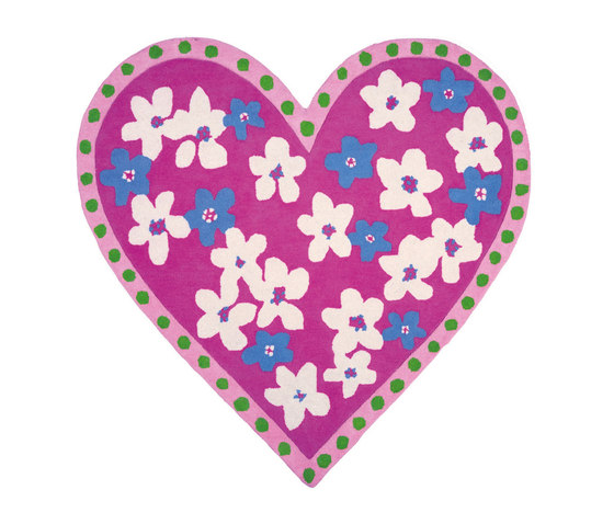 Kids Rugs - Candy Hearts Fuchsia | Rugs | Designers Guild