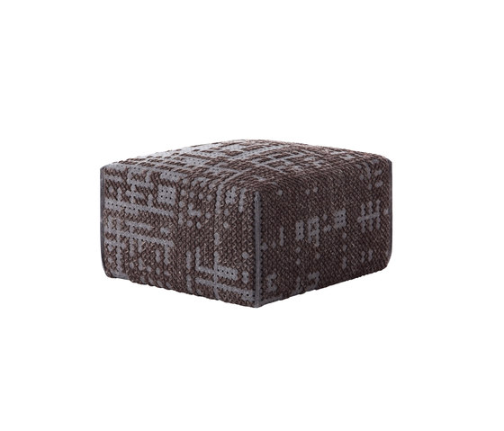 Canevas Pouf Square Abstract Charcoal 14 | Pufs | GAN