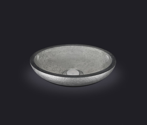 Dolce Oval Washbasin with Platinum External Texture | Waschtische | Vallvé
