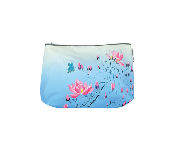 Washbag - Madame Butterfly Cerulean | Beauty accessory storage | Designers Guild