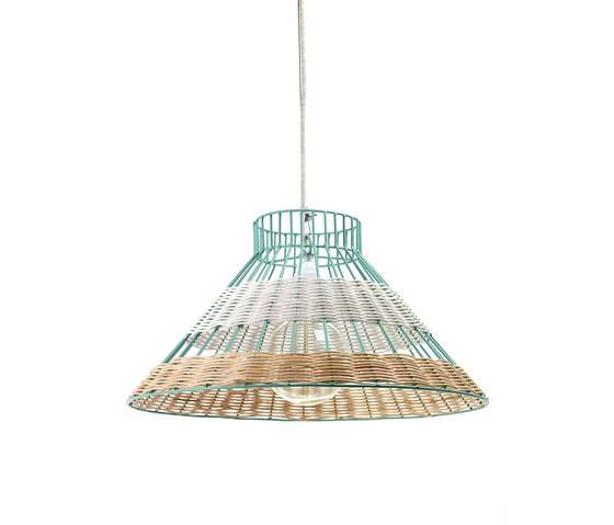 Hanging Lamp Rattan blue/white | Lámparas de suspensión | Serax