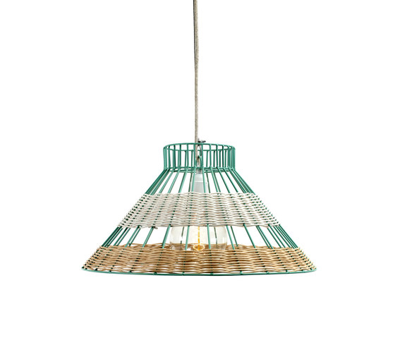 Hanging Lamp Rattan blue/white | Lámparas de suspensión | Serax