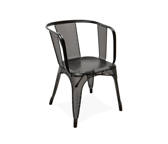 Perforated D armchair RAL 9005 | Sedie | Tolix