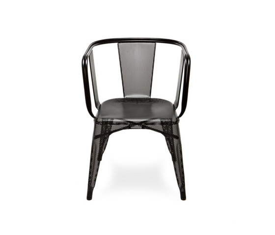 Perforated D armchair RAL 9005 | Chairs | Tolix