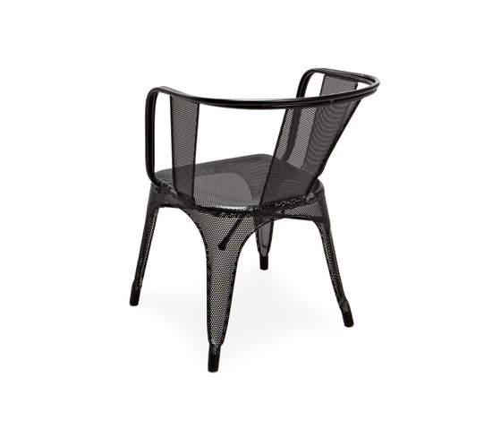Perforated D armchair RAL 9005 | Chairs | Tolix