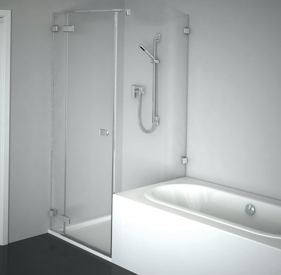 Collection 3 Plus - Swing door with fixed panel and side panel, shortened | Shower screens | Duscholux AG