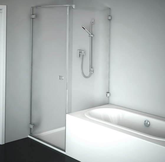 Collection 3 Plus - Porta a pendolo pannello laterale accorciato | Divisori doccia | Duscholux AG