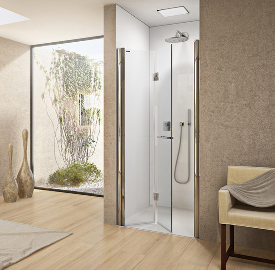 Bella Vita 3 -  Porta girevole e pieghevole in nicchia | Divisori doccia | Duscholux AG