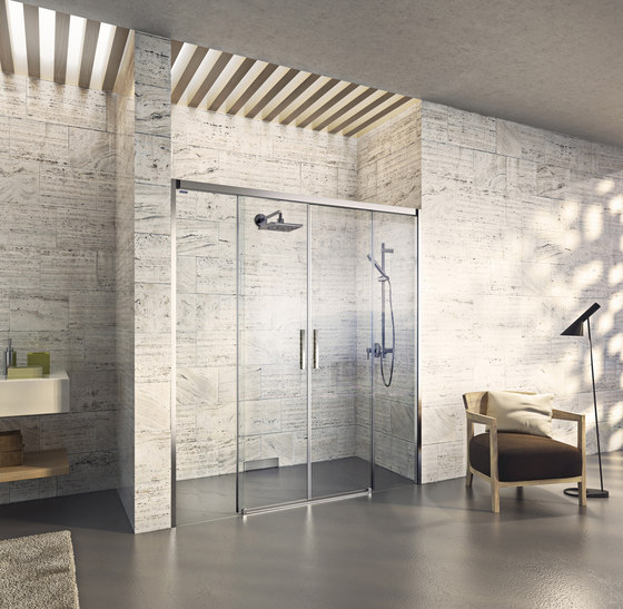 Bella Vita 3 - Porte coulissante en niche, À 4 panneaux | Parois de douches | Duscholux AG