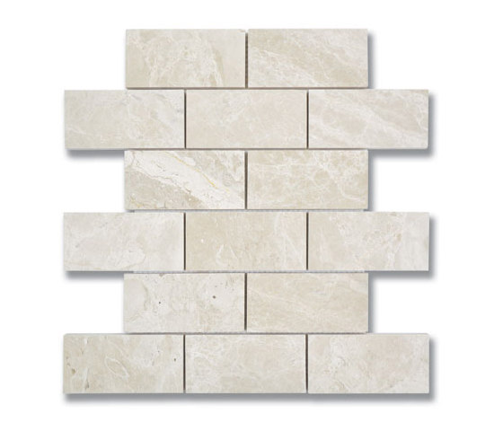 Niobe Beige 2x4 Brick Mosaic | Mosaici pietra naturale | AKDO