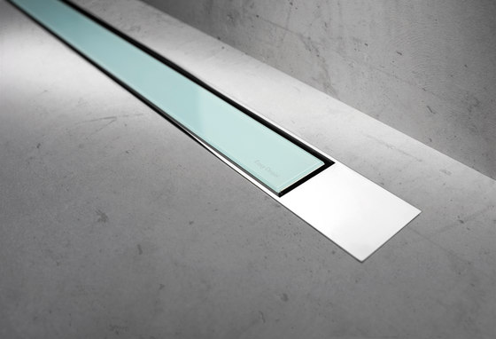 Modulo Design Z-2 Chrome Green Glass | Caniveaux de douche | Easy Drain
