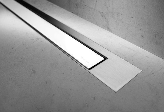 Modulo Design Z-3 Brush White Glass | Linear drains | Easy Drain