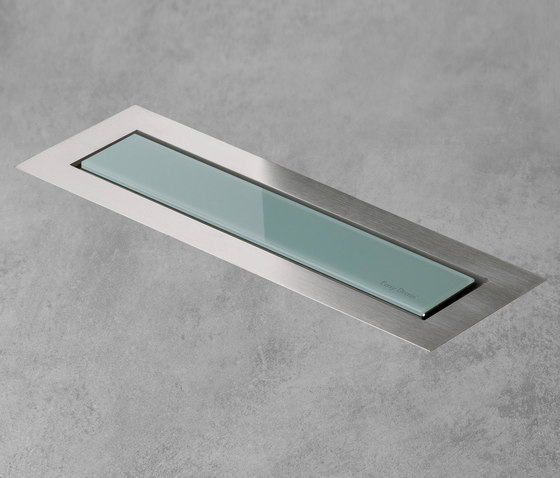 Aqua Jewels Linea Design Green Glass | Linear drains | Easy Drain